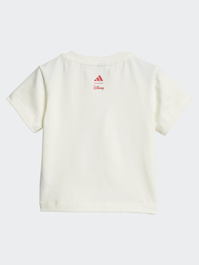 Ensemble t-shirt et short minnie rose et blanc fille - Adidas