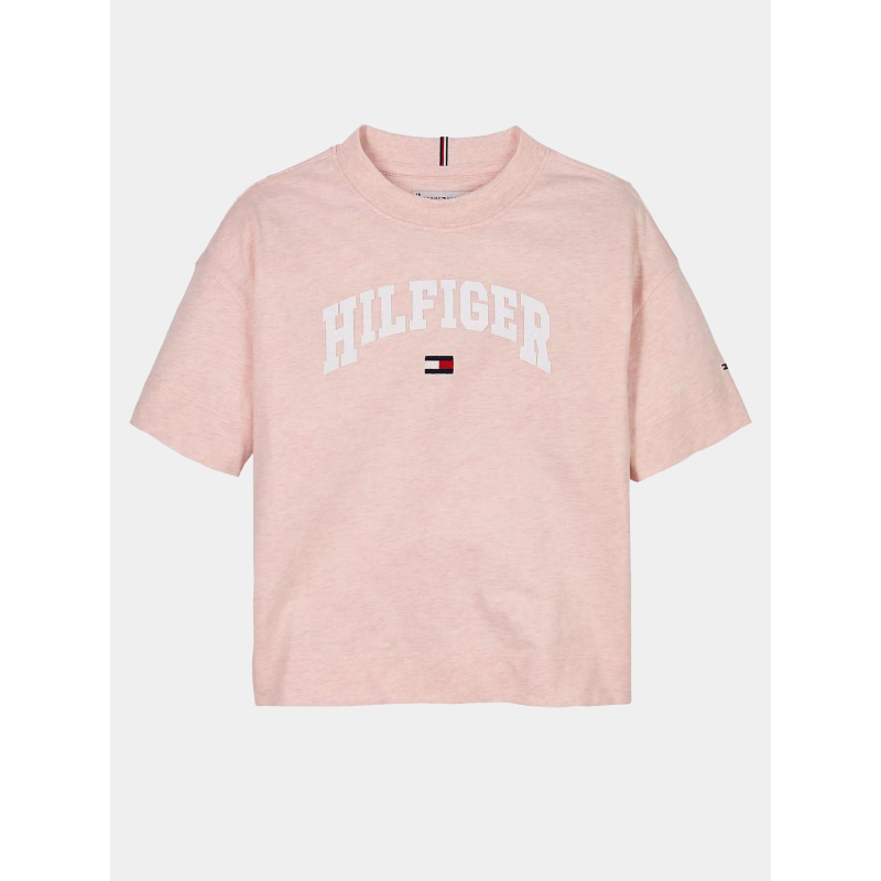T-shirt varsity chiné rose enfant - Tommy Hilfiger