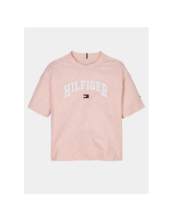 T-shirt varsity chiné rose enfant - Tommy Hilfiger