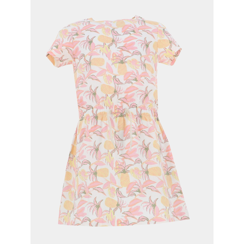 Robe à motif nkffoskhi blanc jaune et rose fille - Name It