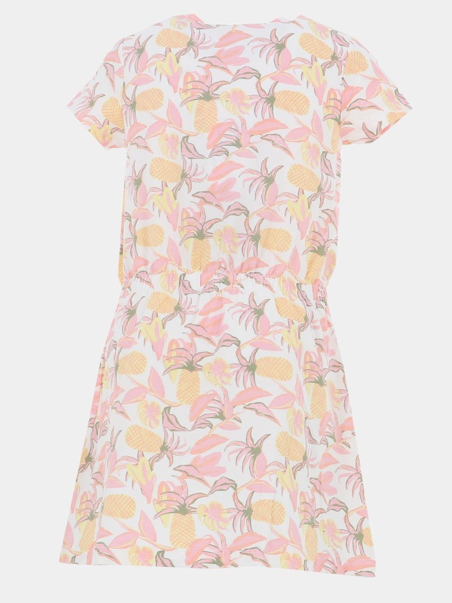 Robe à motif nkffoskhi blanc jaune et rose fille - Name It