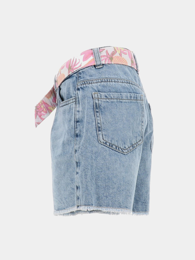 Short à ceinture floral nkfbella bleu fille - Name It