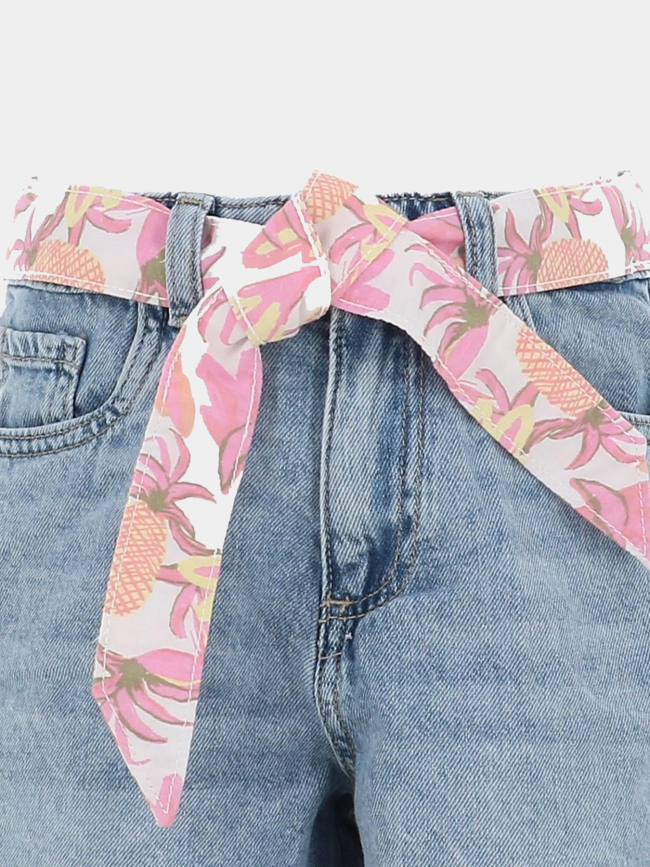 Short à ceinture floral nkfbella bleu fille - Name It