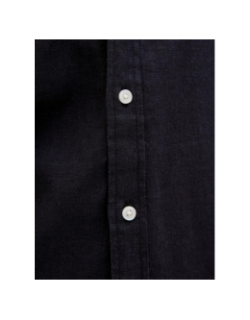 Chemise en lin paros oversized noir garçon - Jack & Jones