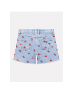 Short en jean broderie bleu ciel fille - Guess
