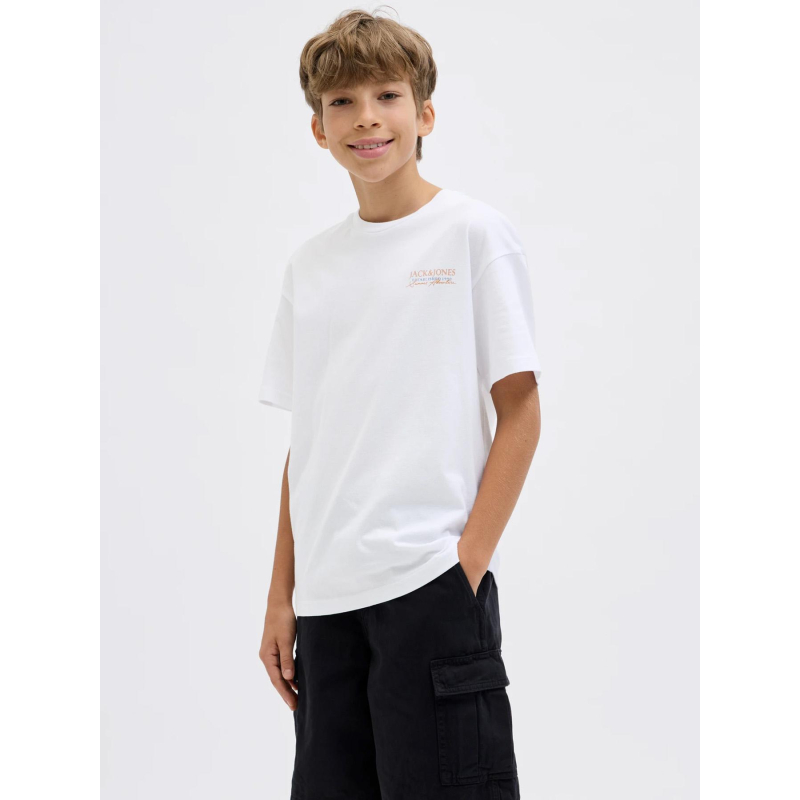T-shirt jjsummer vibes blanc garçon - Jack & Jones