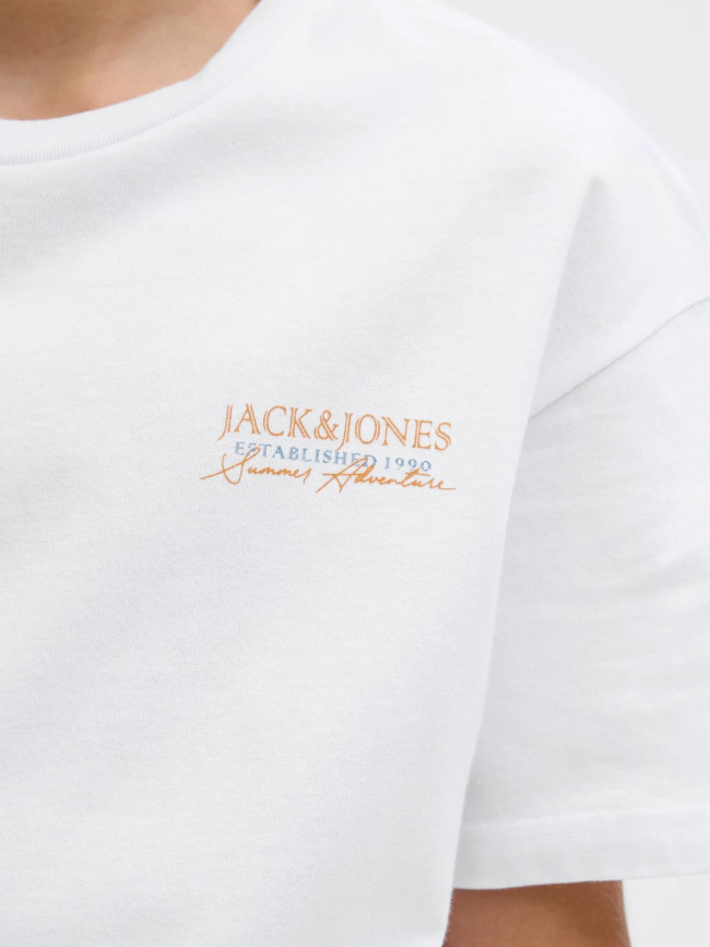 T-shirt jjsummer vibes blanc garçon - Jack & Jones