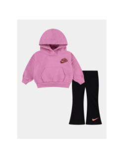 Ensemble sweat et legging new impression rose noir bébé - Nike