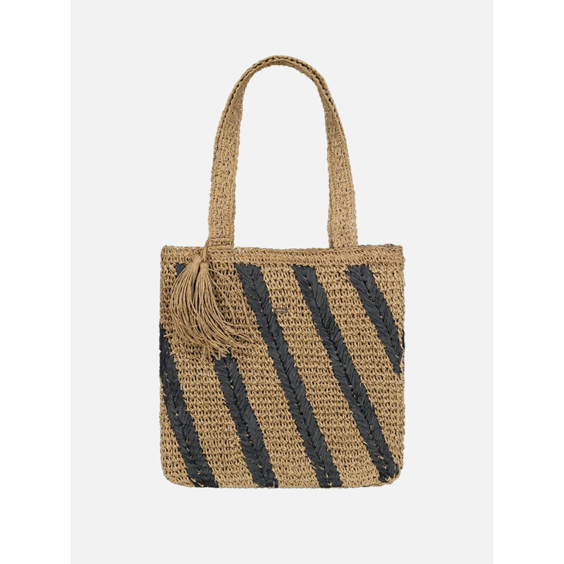 Sac shopping en paille djalu marron femme - Barts