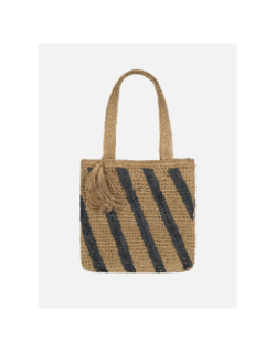 Sac shopping en paille djalu marron femme - Barts