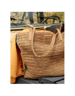 Sac shoping en paille maleen marron femme - Barts
