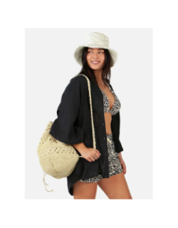 Sac sceau en paille yileen beige femme - Barts