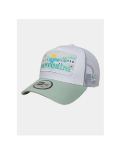 Casquette trucker santorini vert blanc homme - New Era