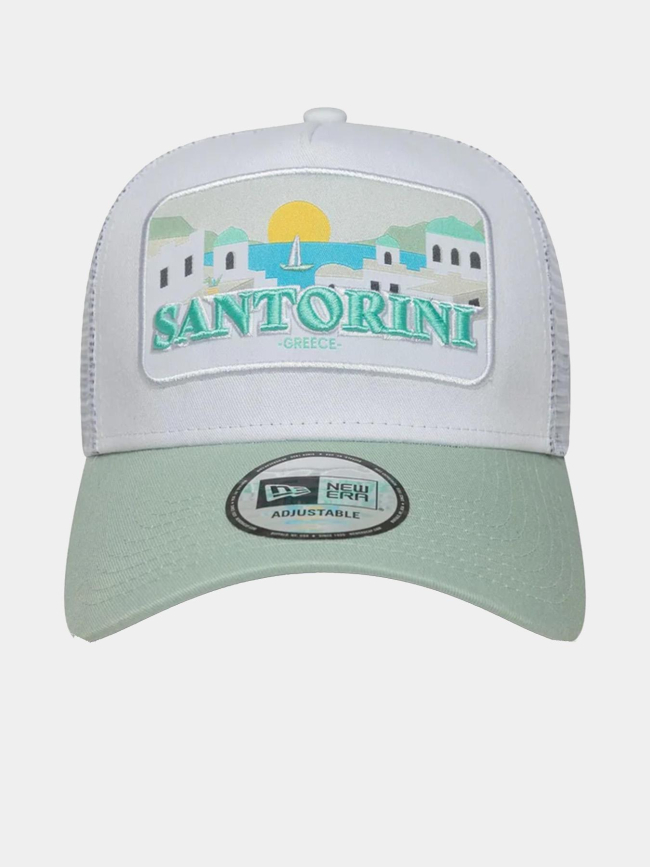 Casquette trucker santorini vert blanc homme - New Era