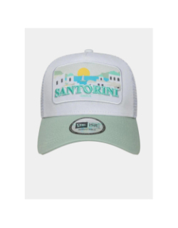 Casquette trucker santorini vert blanc homme - New Era