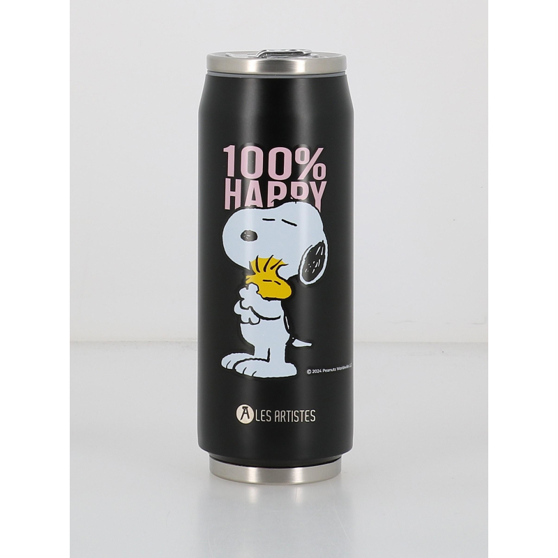 Canette isoterme snoopy happy 500ml noir - Les Artistes