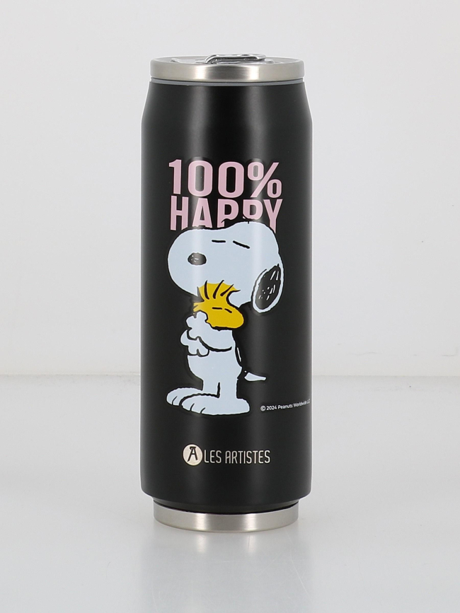 Canette isoterme snoopy happy 500ml noir - Les Artistes