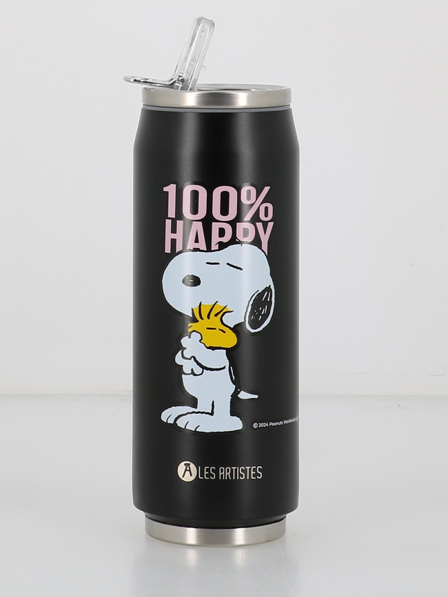 Canette isoterme snoopy happy 500ml noir - Les Artistes