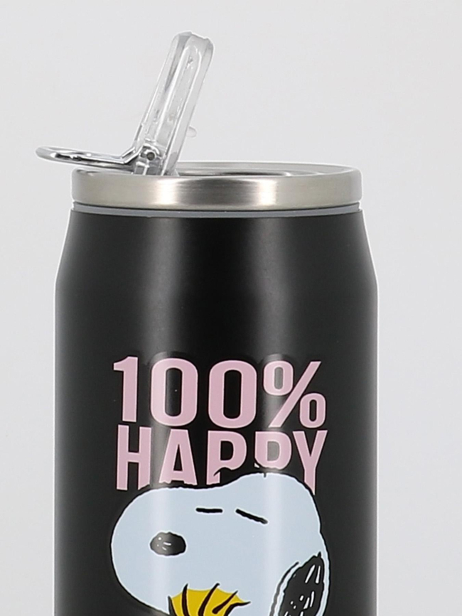 Canette isoterme snoopy happy 500ml noir - Les Artistes