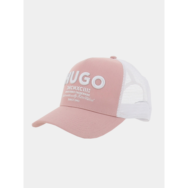 Casquette trucker merk rose blanc homme - Hugo