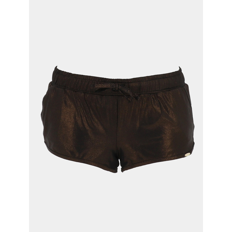 Short de bain bronze brillant marron femme - Grain De Sable