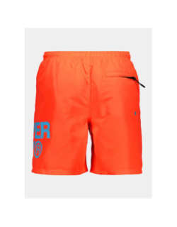 Short de bain sportswear logo orange fluo homme - Superdry