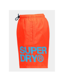 Short de bain sportswear logo orange fluo homme - Superdry