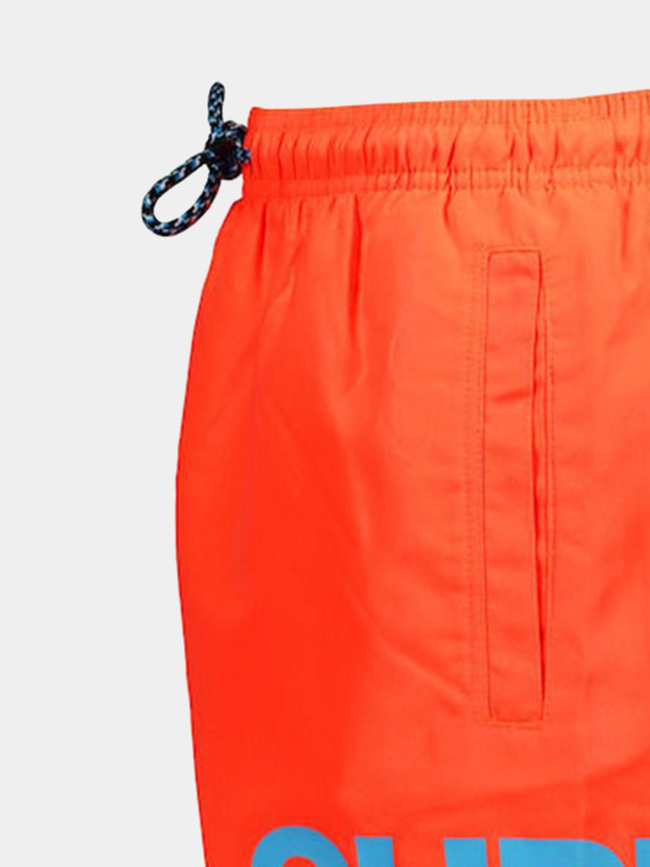 Short de bain sportswear logo orange fluo homme - Superdry