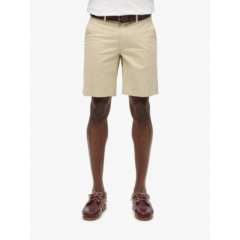 Short chino stretch pelican beige homme - Superdry