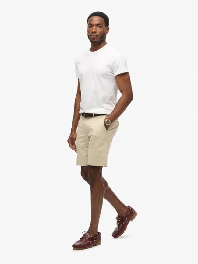 Short chino stretch pelican beige homme - Superdry