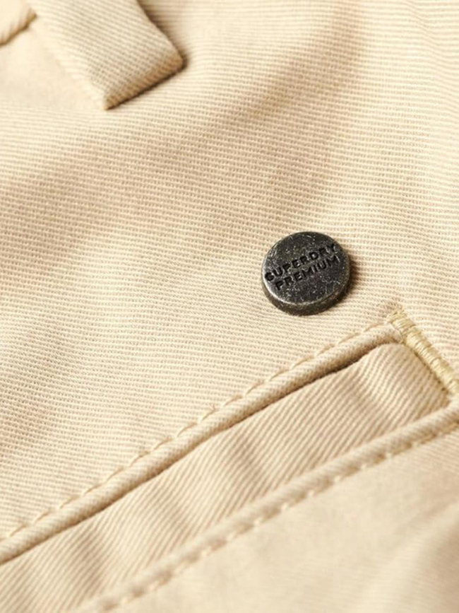 Short chino stretch pelican beige homme - Superdry
