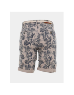 Short à motifs feuillage veredo beige homme - La Maison Blaggio