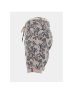 Short à motifs feuillage veredo beige homme - La Maison Blaggio