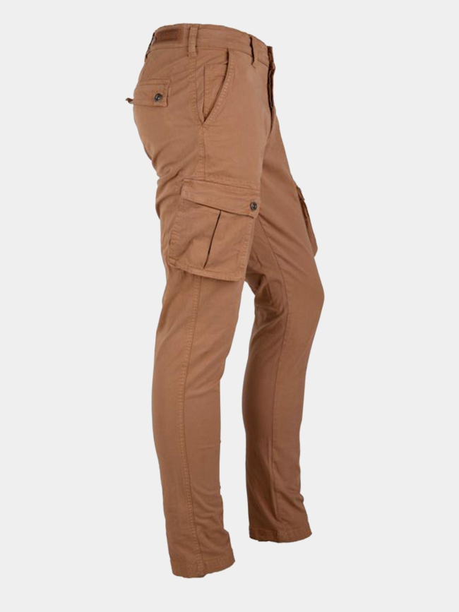 Pantalon cargo talina camel marron homme - La Maison Blaggio