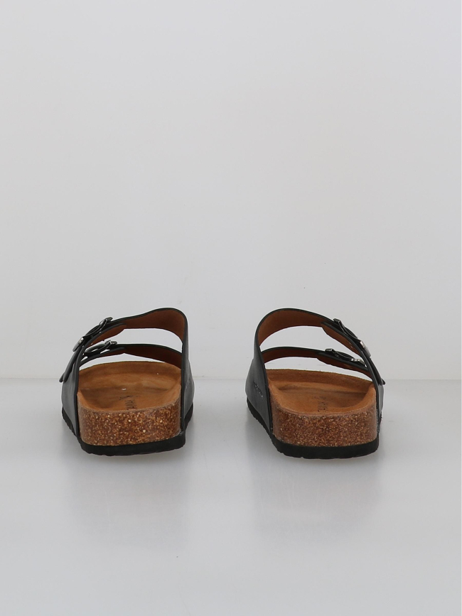 Sandales double bride orphée noir femme - Chattawak