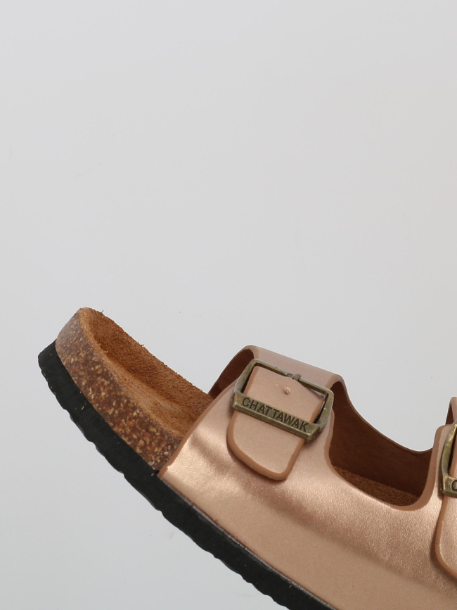 Sandales double bride orphée métallisé femme - Chattawak