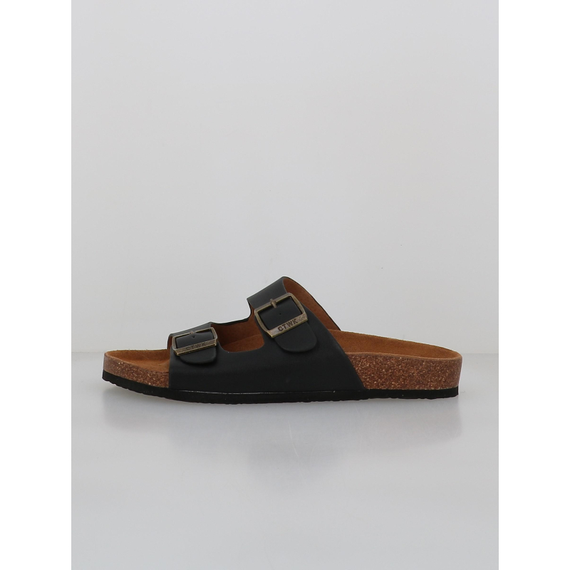 Sandales double bride orphée noir homme - Chattawak