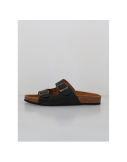 Sandales double bride orphée noir homme - Chattawak