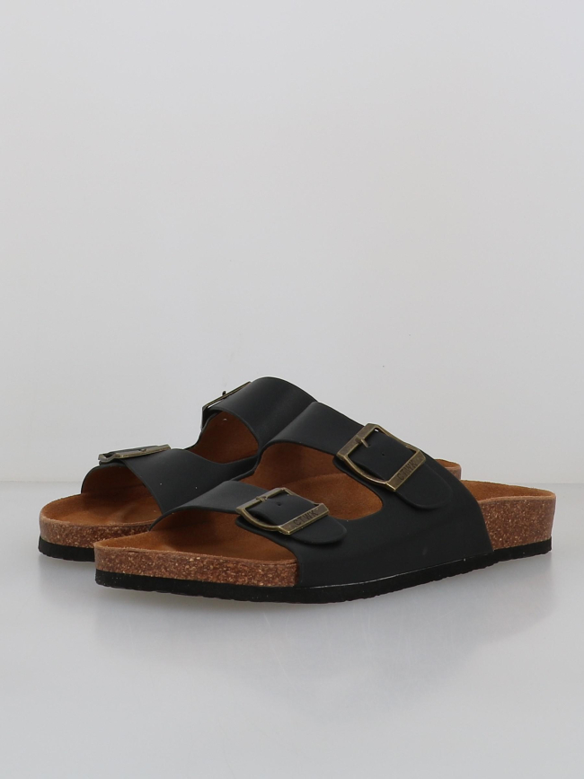 Sandales double bride orphée noir homme - Chattawak