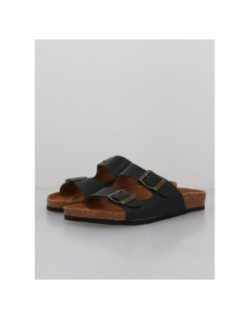 Sandales double bride orphée noir homme - Chattawak