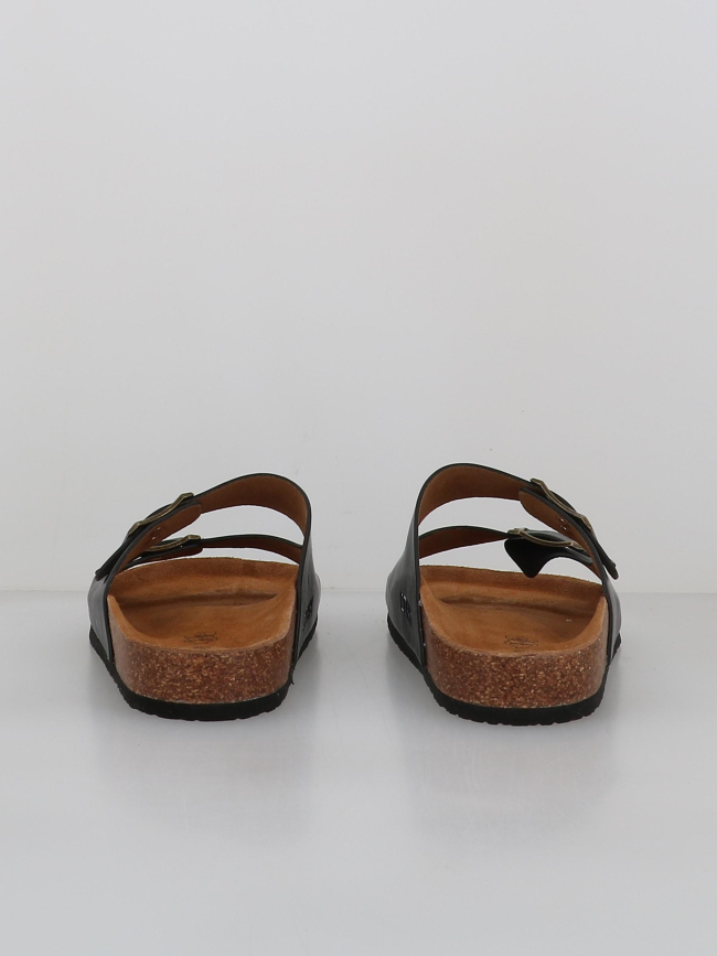 Sandales double bride orphée noir homme - Chattawak