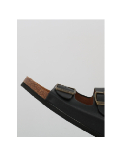 Sandales double bride orphée noir homme - Chattawak