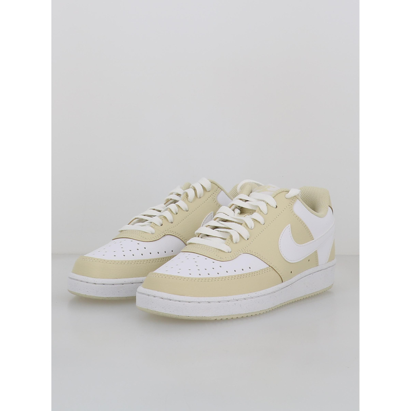 Baskets court vision beige blanc homme Nike wimod