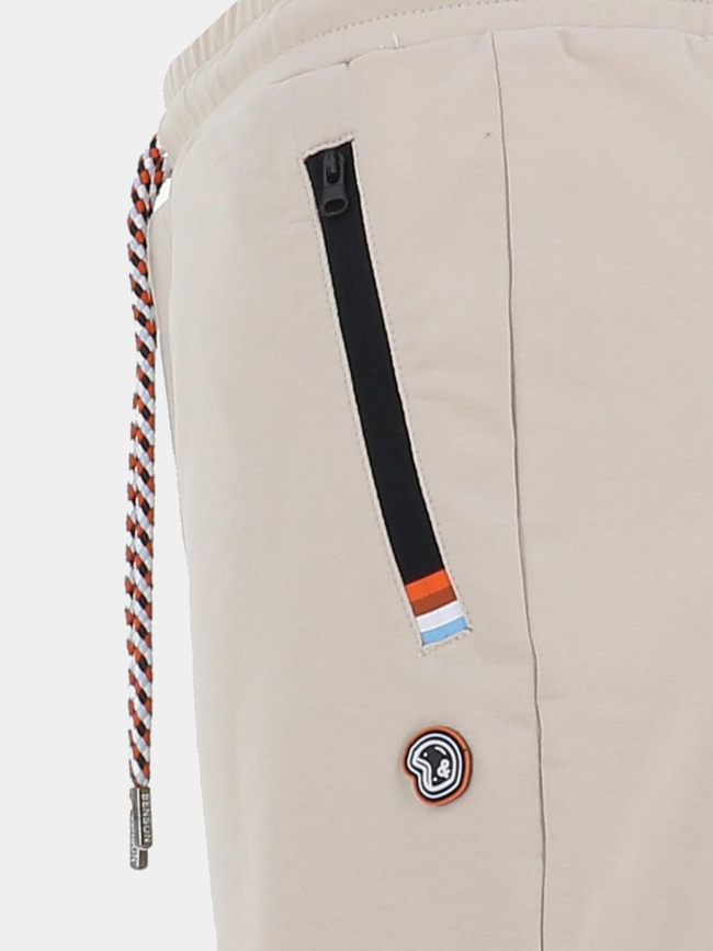 Short aux détails colorés bezna beige homme - Benson & Cherry