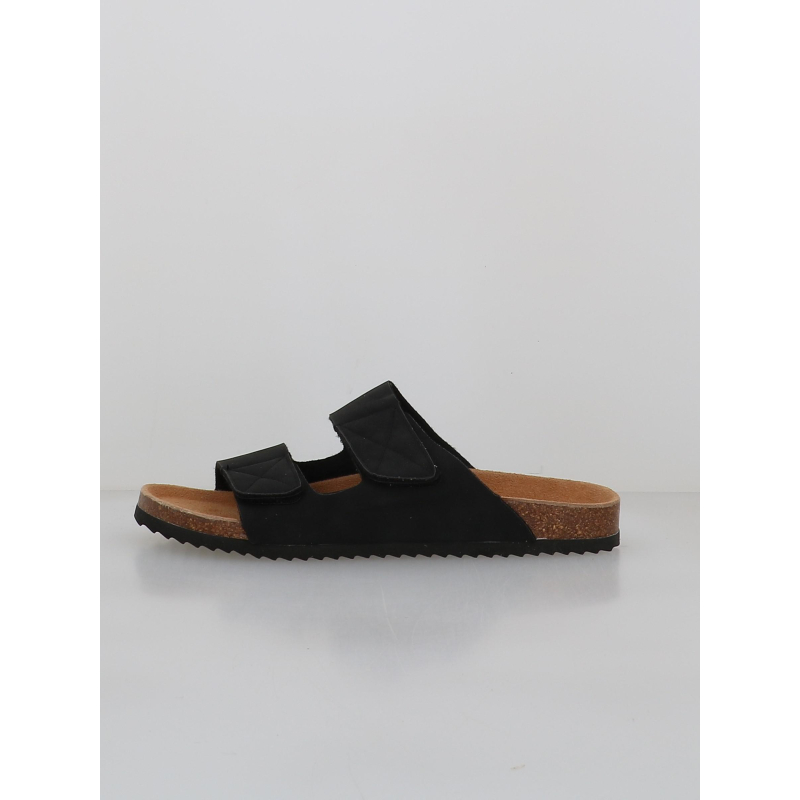 Sandales double bride à scratch kigali noir homme - Lemon Bay