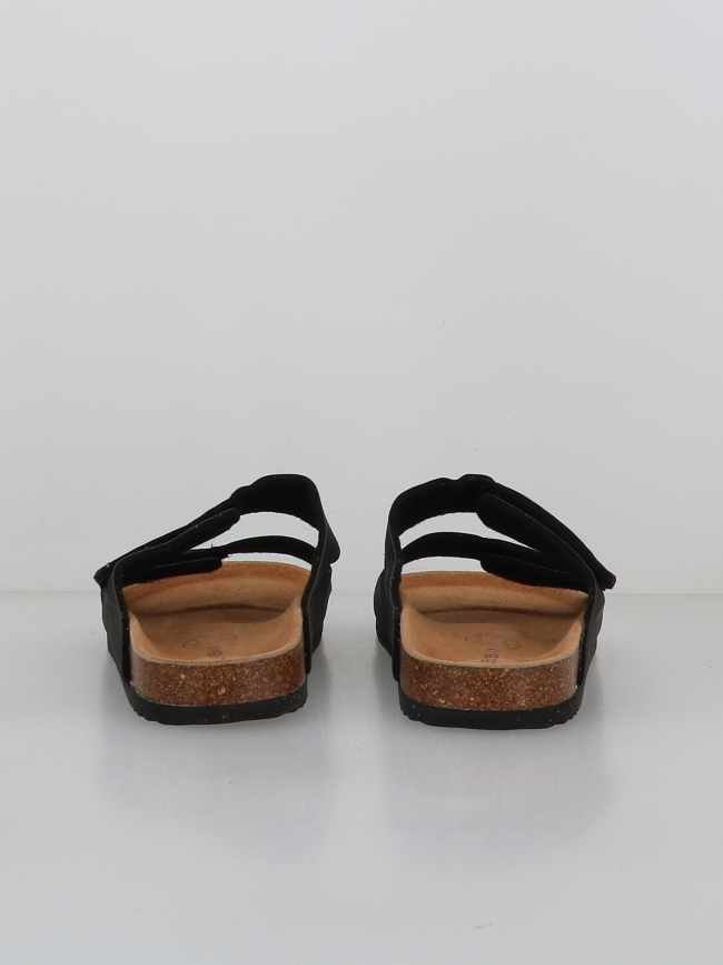 Sandales double bride à scratch kigali noir homme - Lemon Bay