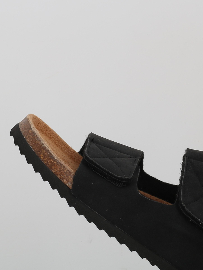 Sandales double bride à scratch kigali noir homme - Lemon Bay