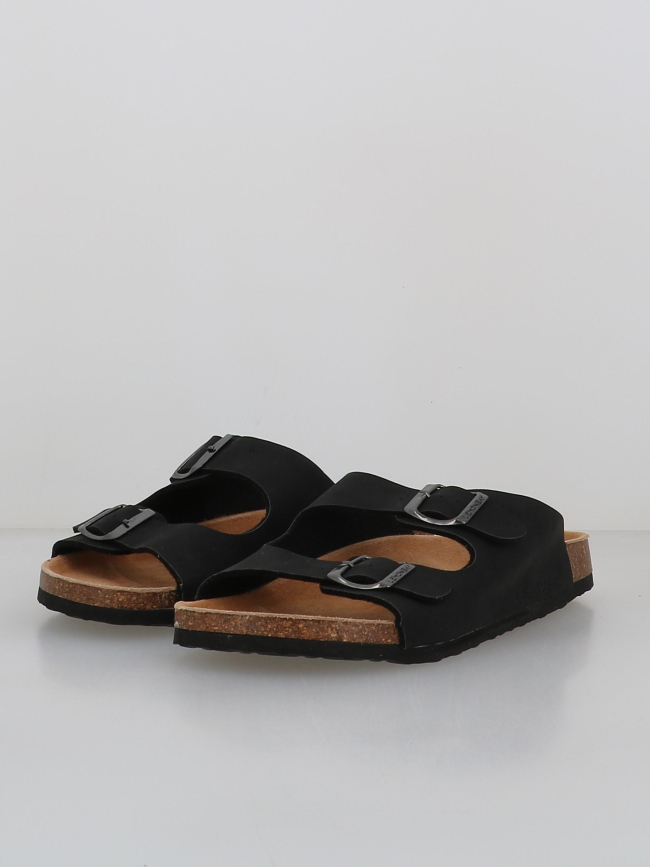 Sandales double bride kyoto noir homme - Lemon Bay