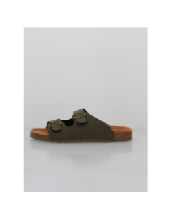 Sandales double bride kyoto kaki homme - Lemon Bay