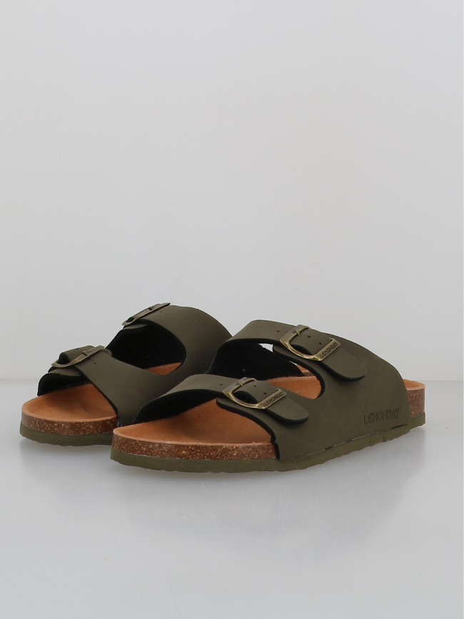 Sandales double bride kyoto kaki homme - Lemon Bay